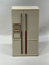 Tomy Dollhouse 8  Kitchen Refrigerator Side By Side Fridge Doll Mini Vintage Toy