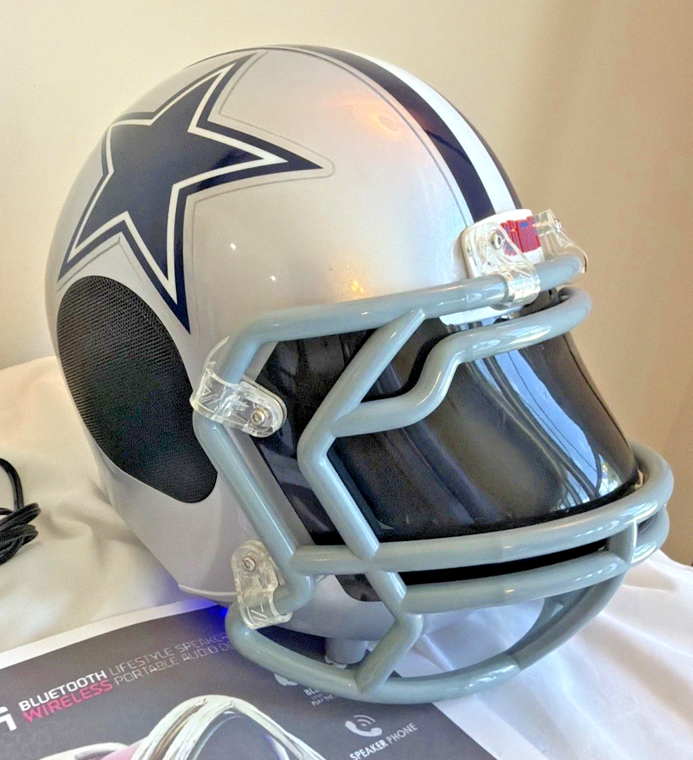 Rare Nima NFL Dallas Cowboys Rechargeable Bluetooth Helmet Speaker w/  Subwoofer | eBay