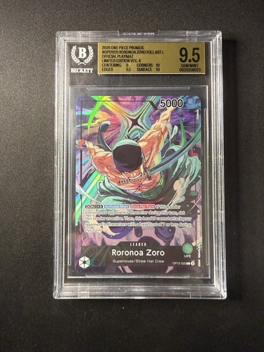 Roronoa Zoro (Official Playmat Limited Edition Vol.4) graded BGS 9.5 for sale on eBay