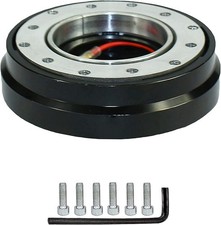 Universal 6 Hole Slim Steering Wheel Quick Release Hub Adapter Snap Off Black Universal 6 Hole Slim Steering Wheel Quick Release Hub Adapter Snap Off Black