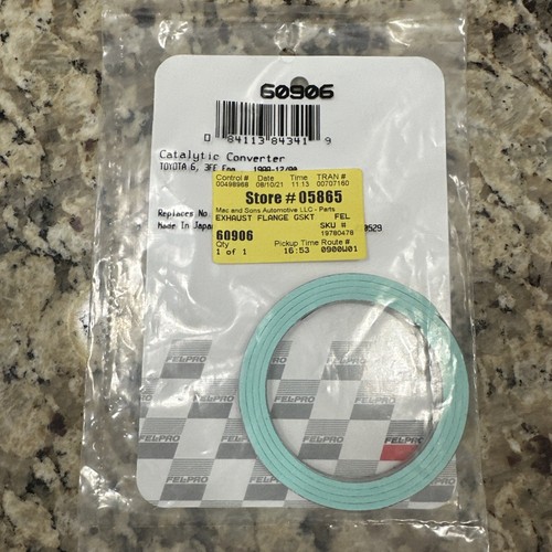 Exhaust Pipe Flange Gasket Fel-Pro 60906 Replaces # 90917-06024