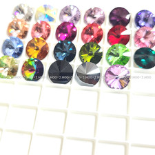 Swarovski 1122 Rivoli Round Stone SS47 10.7mm Pointed Back Crystal 2pcs