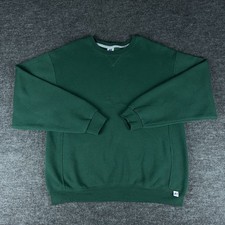 Vintage Russell Athletic Sweatshirt Men s Medium Forest Green Blank Crewneck 00s