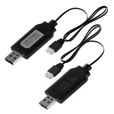 Durable 2FT USB Charger for 7.4V LiPo & Li-ion Batteries - Perfect for RC Drones