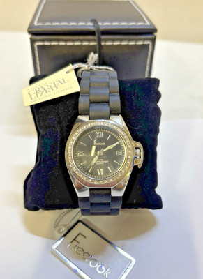 FREELOOK Swarovski Crystal 10 ATM 32 mm Watch with Box New!
