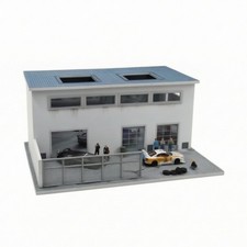 Factory Building Model with Display Base Authentic Factory Model Creative