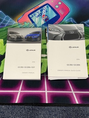 Lexus 2016 GS350 GS450h GS200t GSF Owners Manual Set Navigation Warranty Guide