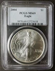 2004 $1 American Silver Eagle Dollar PCGS MS69