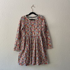 Mini Boden Girls Floral Cockapoo Doodle Dog Pocket Dress Size 9-10Y Cotton