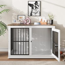 40" Heavy Duty Wooden Dog Crate, Lift Top Escape Proof End Table for Large Dogs