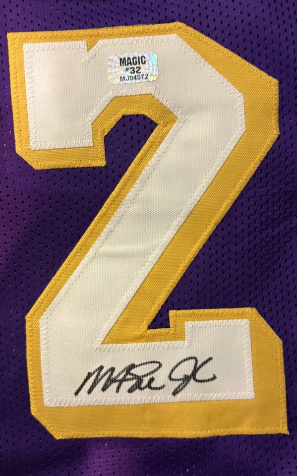 Magic Johnson Signed Los Angeles Lakers "Magic" Purple Jersey Player Holo Cert - Image 2 of 4