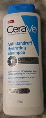 CeraVe Hydrating Anti Dandruff Shampoo 1% Pyrithione Zinc Dandruff Treatment