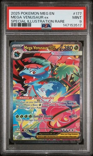 Mega Venusaur Ex Pokemon Meg En-Mega Evolution 177 NM PSA 9