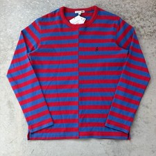 NEW JW Anderson x Uniqlo Striped Long Sleeve Shirt Blue Red Asymmetrical Medium