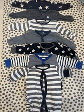 X7 NEXT SleepSuits Navy Boys Stripes Stars 3-6m