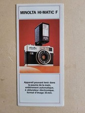 Broszura Minolta HI-MATIC F francuska