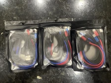 3 X Multi Charging Cable Usams 2Pack 4Ft 4 In 1 Nylon Braided Usb Fast Cha