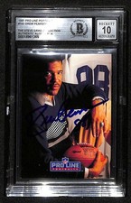 Drew Pearson Signed 1991 Pro Line Portraits Card Beckett Auto 10