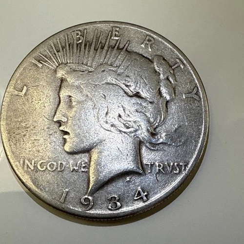 1934-S VF Key Date Peace Dollar Nice Original