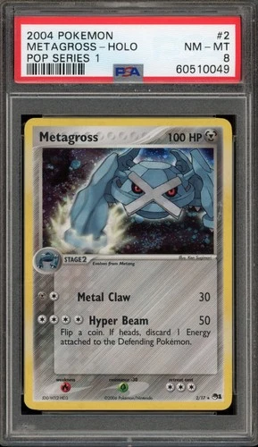 Pokemon Metagross POP Series 1 Holo Rare #2 PSA 8