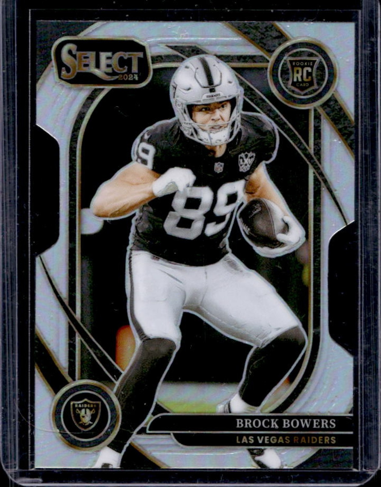 2024 Select Brock Bowers Club RC Silver Prizm Die-Cut Rookie #222 Raiders