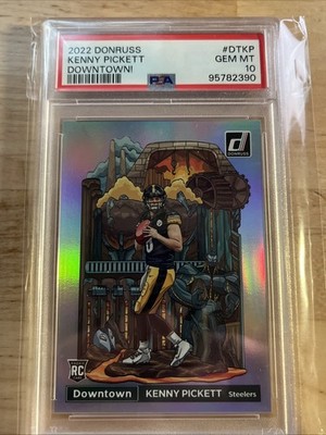 2022 PANINI DONRUSS KENNY PICKETT DOWNTOWN! ROOKIE #DTKP PSA GEM