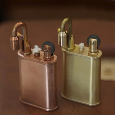 #ad #ad Creative Rare Brass Pressure Well Lighter: Retro Gasoline Kerosene Cigarette Acc $36.57