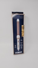 Conair Double Ceramic Clampless Curling Wand 1" inch - White/Rose Gold