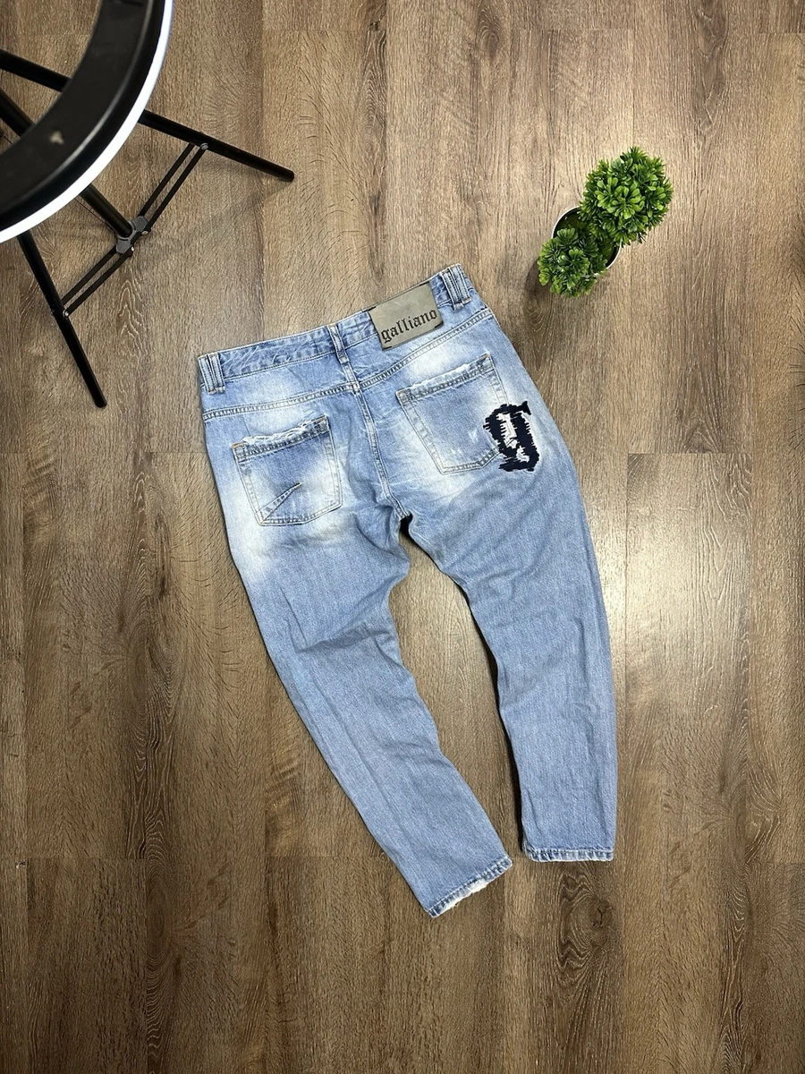 Galliano Blue Regular Size Jeans for Men for sale | eBay