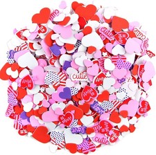 600pcs Colorful Heart Foam Stickers, Self-Adhesive for Crafts  Decor
