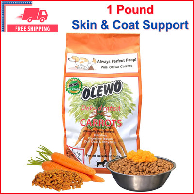 Olewo Original Carrots For Dogs Digestive & Gut Health 1 lb, Skin & Coat Support