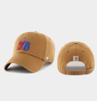 Philadelphia 76ers Carhartt x '47 Clean Up Hat Duck Cloth Brown OSFM NEW SAMPLE