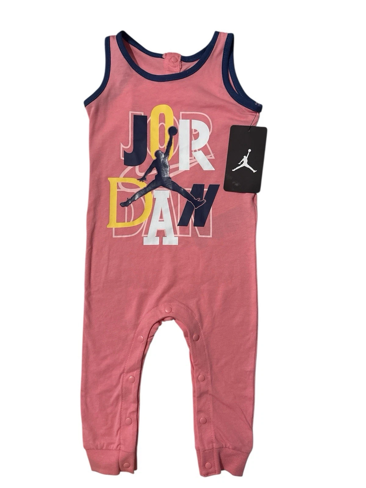Nike Jordan Baby Girls Romper /12 Months/Coral Chalk