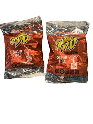 2X Sqwincher Zero Qwik Stik Fruit Punch Electrolyte Drink Mix 50 Pack