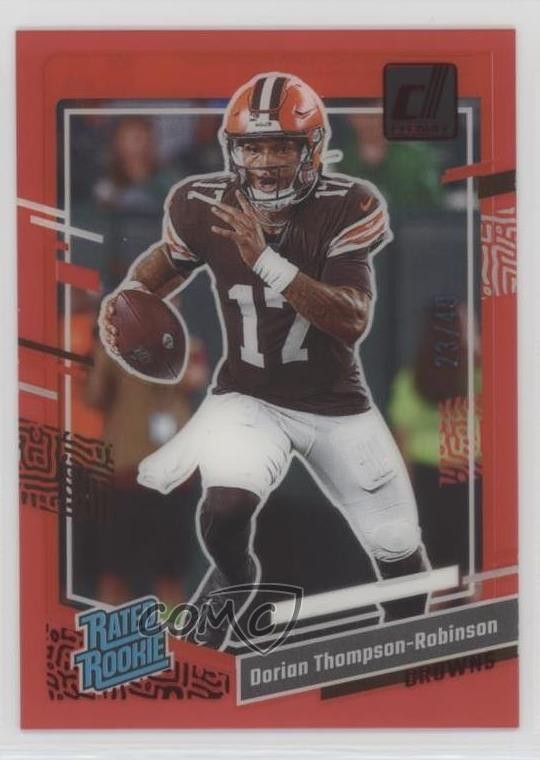 2023 Clearly Donruss Rated Red 23/49 Dorian Thompson-Robinson #60 Rookie RC 1b8