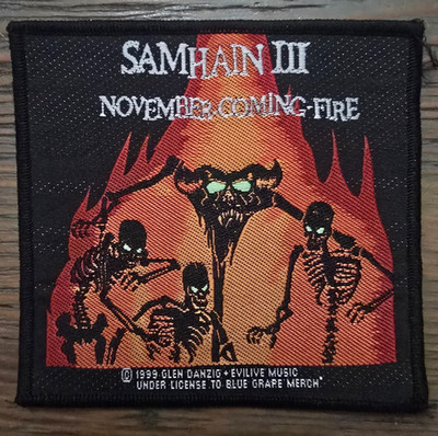 Samhain November Coming Fire woven patch 1999 Misfits Danzig