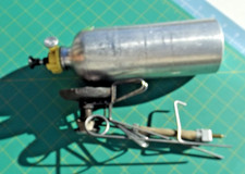 Used made in USA backpackers folding lightweight Camp Stove w/ fuel bottle