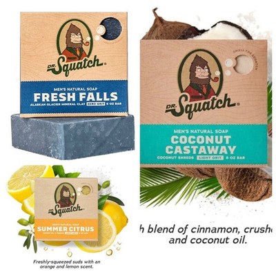 DR. SQUATCH 5 oz. Natural Soap Bars, 3 Pack