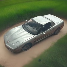 2001 Chevrolet Corvette Maisto 1:18 Die Cast - Gray Preowned