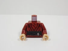 LEGO Dark Red Robes w/ Black Printed Torso Minifig T11