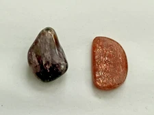 HELIOLITE CONFETTI SUNSTONE AAA GRADE 5.7g & BEAUTIFUL SUPER SEVEN CRYSTAL 8.5 G