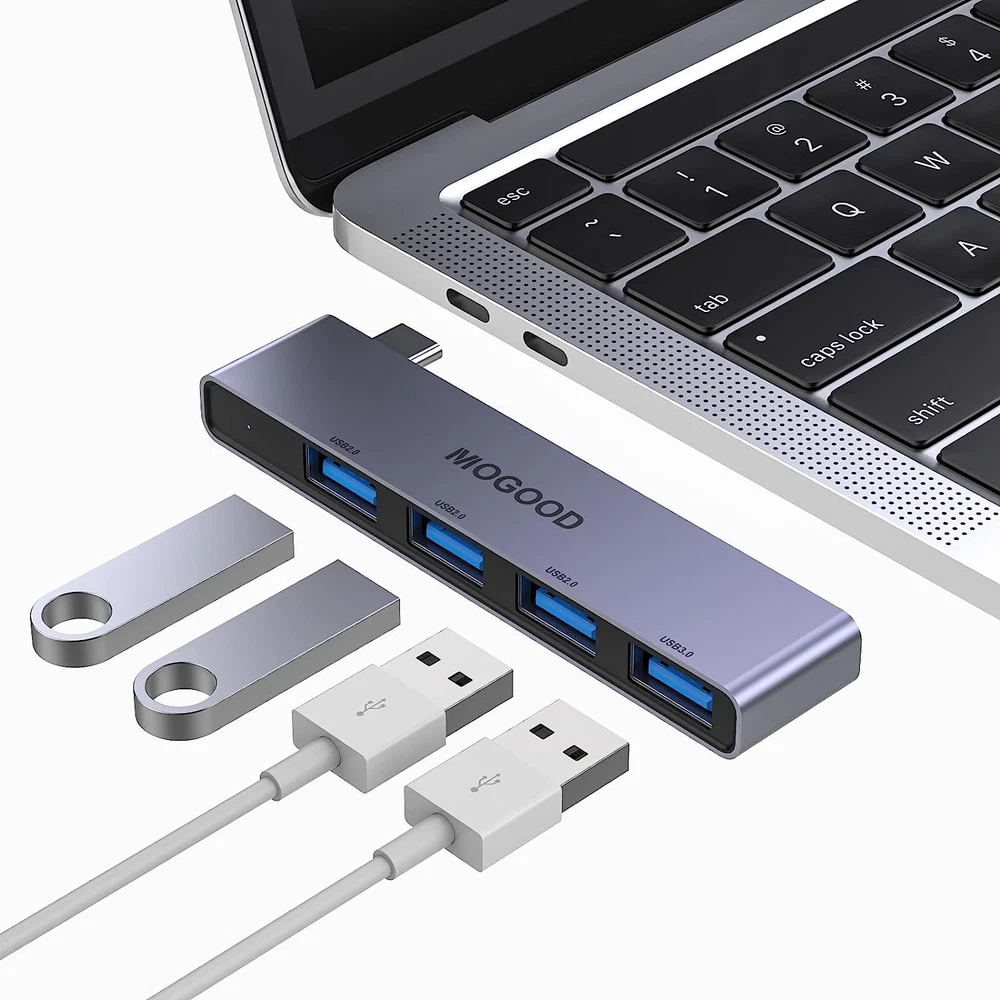 USB C to USB Hub 4 Ports,Mogood USB C to USB Hub Multiport Adapter,Usb C Splitte