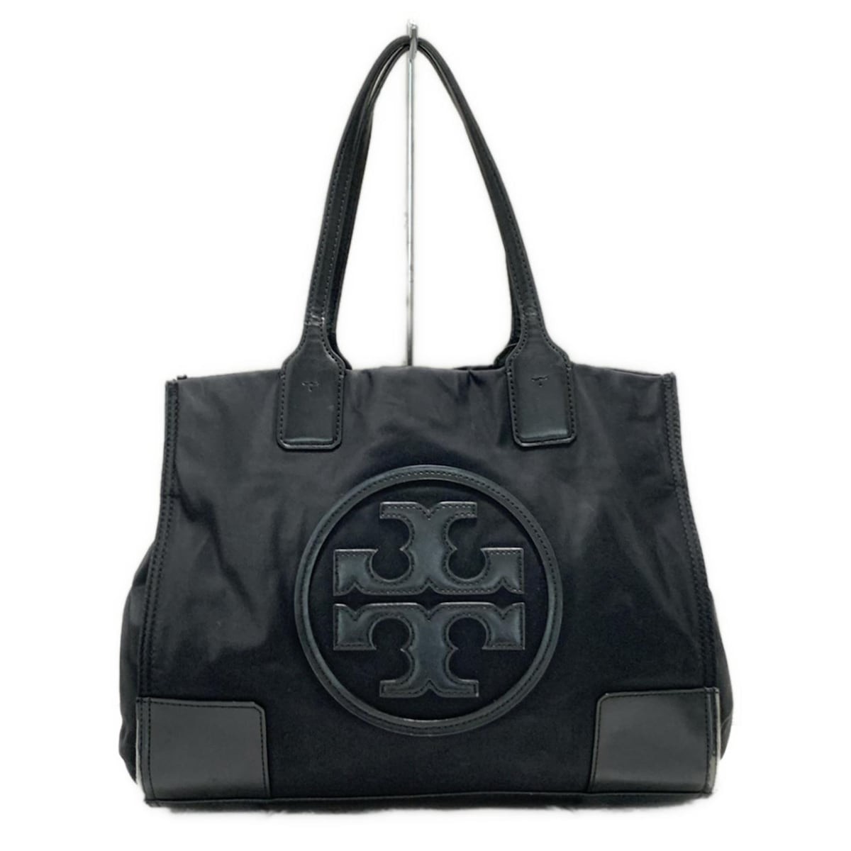 Auth TORY BURCH - Black Nylon Leather Tote Bag | eBay