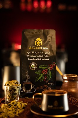 Golden Sip Premium Turkish Ground Coffee Cardamom Flavor Turkish 500g Pantry