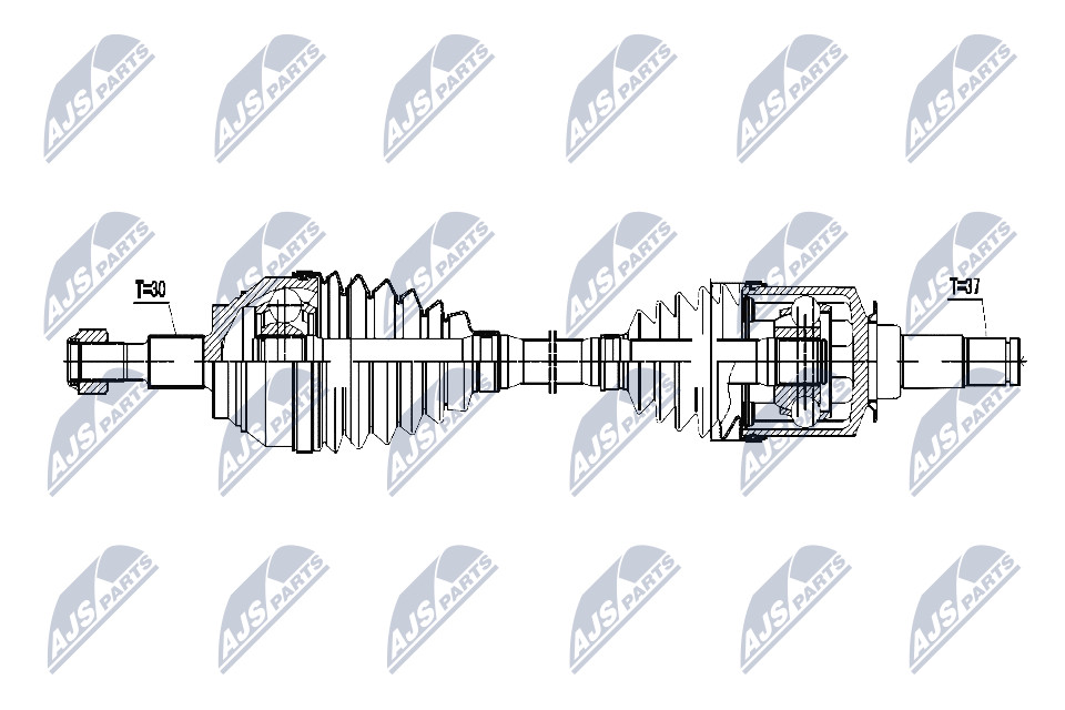 DRIVE SHAFT NPW-ME-055 FOR MERCEDES-BENZ M 272.967 3.5L OM642.940/820/822 3.0L - Image 9
