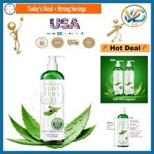 99 Organic Aloe Vera Gel for Face Skin Hair Scalp Hydration 12oz
