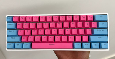 Matrix Clix Cotton Candy 60ES Transparent Mechanical Keyboard