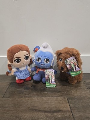 Wizard of Oz Plush Set Dorothy Winged Monkey Toto Dog Stuffed Animals New