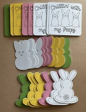 25 Easter Die Cut Lot - Chillin with my Peeps - Scrapbook Embellishment Pieces