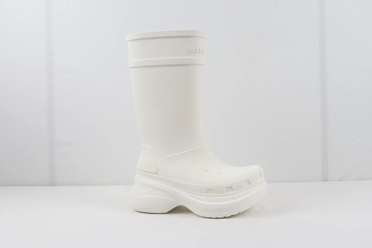 Balenciaga Rubber Croc Boots in White BNWB 36 IT | eBay